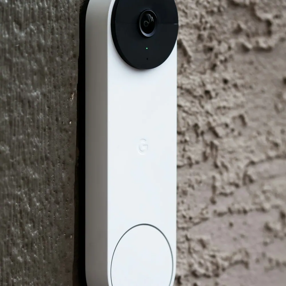 Palmwood Porch 2K video doorbell mounted beside a front door