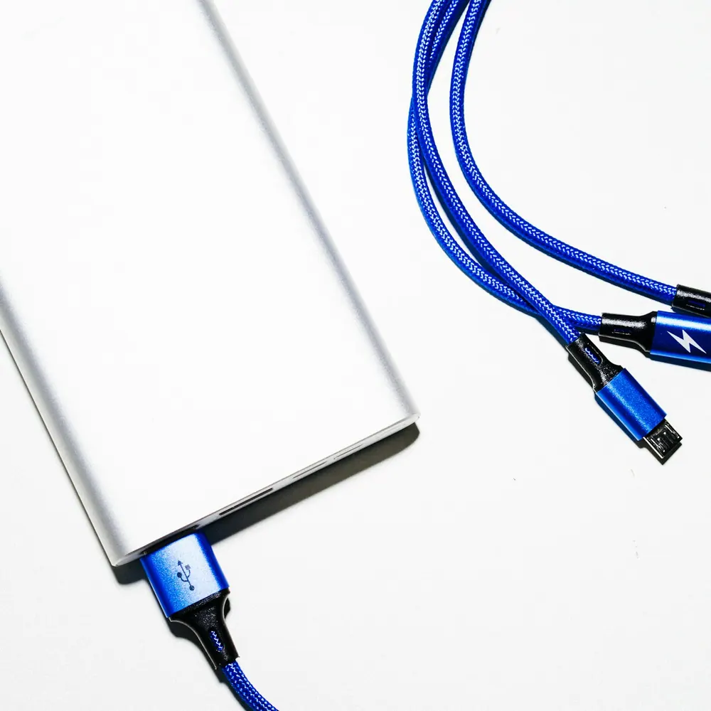 Voltcore Summit 20,000mAh power bank showing its charge percentage display